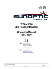 Sunoptic Surgical SSL-9500 Bedienungsanleitung