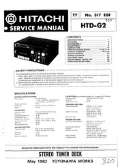 Hitachi HTD-G2 Bedienungsanleitung