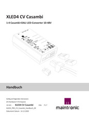 Maintronic XLED4 CV Casambi Handbuch
