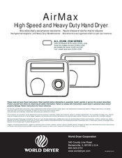 World Dryer AirMax DM Serie Bedienungsanleitung