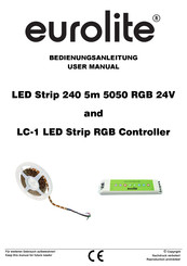 EuroLite LED Strip 240 5m 5050 RGB 24V Bedienungsanleitung