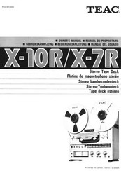 Teac X-10R Bedienungsanleitung
