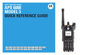 Motorola solutions ASTRO APX 6000Li Serie Schnellreferenzkarte