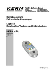 KERN&SOHN HFA 600K-1 Betriebsanleitung