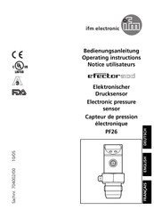 IFM Electronic efector500 PF26 Bedienungsanleitung