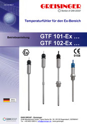 GREISINGER GTF 102-Ex Serie Betriebsanleitung