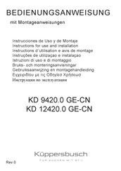 Küppersbusch KD 12420.0 GE-CN Bedienungsanweisung Mit Montageanweisungen
