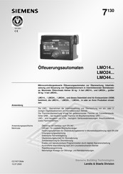 Siemens LMO14 Serie Bedienungsanleitung