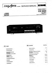 Grundig FINE ARTS CD 9009 Serviceanleitung