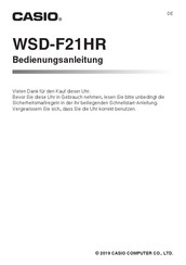 Casio WSD-F21HR Bedienungsanleitung
