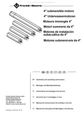 Franklin Electric 244 Serie Montage- Und Betriebsanleitung