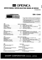 Sharp OPTONICA SM-104H Serviceanleitung