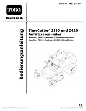 Toro TimeCutter Z420 Bedienungsanleitung