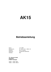 TR-Electronic AK-15 Betriebsanleitung