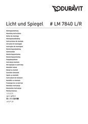 Duravit Licht und Spiegel LM 7840 R Montageanleitung