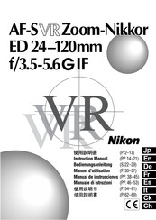 Nikon AF-S VR Zoom-Nikkor ED24-120mm f/3.5-5.6GIF Bedienungsanleitung
