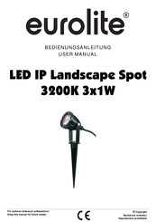 EuroLite LED IP Garten-Spot 3200K 3x1W Bedienungsanleitung