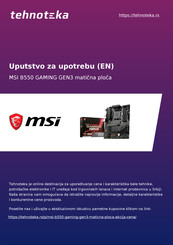 MSI B550 GAMING GEN3 Benutzerhandbuch