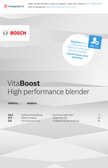 Bosch VitaBoost MMBH6 Serie Gebrauchsanleitung