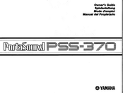 Yamaha PortaSound PSS-370 Spielanleitung
