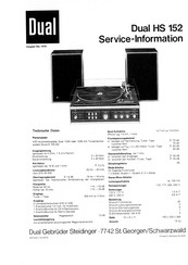 Dual HS 152 Serviceinformation