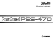 Yamaha PortaSound PSS-470 Spielanleitung