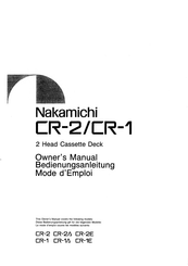 Nakamichi CR-2 Bedienungsanleitung