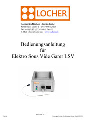 Locher LSV Bedienungsanleitung