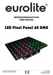 EuroLite LED Pixel Panel 64 DMX Bedienungsanleitung