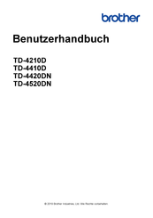 Brother TD-4210D Benutzerhandbuch