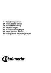 Bauknecht BVH 92 2B K Betriebsanleitung