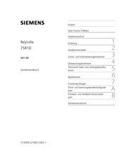 Siemens Reyrolle 7SR10 Gerätehandbuch