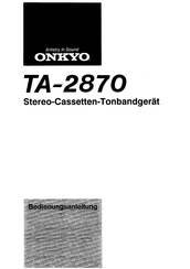 Onkyo TA-2870 Bedienungsanleitung