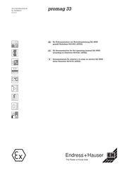 Endress+Hauser promag 33 Ex-Dokumentation Zu Den Betriebsanleitungen