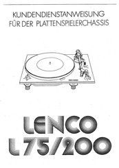 LENCO L75/200 Kurzanleitung