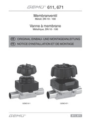 Gemü 671 Original Einbau- Und Montageanleitung
