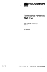 HEIDENHAIN TNC 116 Technisches Handbuch