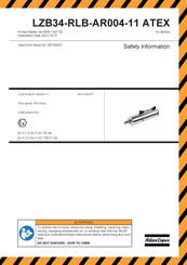 Atlas Copco LZB34-RLB-AR004-11 ATEX Sicherheitshinweise