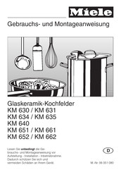Miele KM 631 Gebrauchs- Und Montageanweisung
