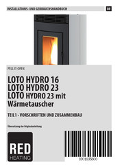Red Heating LOTO HYDRO 16 Installations- Und Gebrauchshandbuch