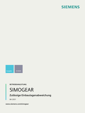 Siemens SIMOGEAR Betriebsanleitung