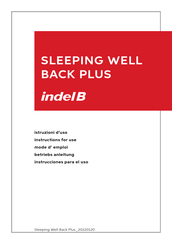 Indel B Sleeping Well Back Plus Betriebs-Anleitung