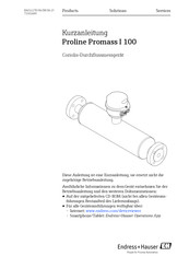 Endress+Hauser Proline Promass I 100 Kurzanleitung