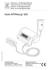 KaVo Dental INTRAsurg 500 Gebrauchs- Und Montageanweisung