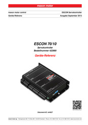 maxon motor ESCON 70/10 Geräte-Referenz