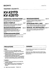 Sony TRINITRON KV-X25TD Bedienungsanleitung