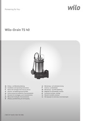 Wilo Drain TS 40 Einbau- Und Betriebsanleitung