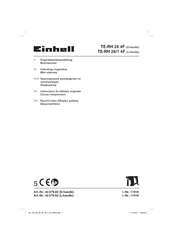 EINHELL 42.579.62 Originalbetriebsanleitung