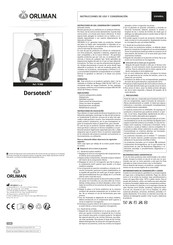 Orliman Dorsotech TC300 Gebrauchsanleitung Und Pflege