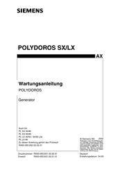 Siemens POLYDOROS PL LX 30/50 / 30/50 Lite Wartungsanleitung